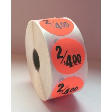 2/$4 - 1.375" Red Label Roll