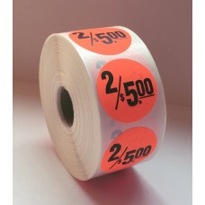 2/$5.00 - 1.5" Red Label Roll